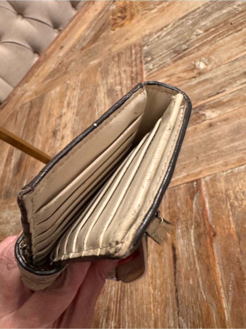 Coach Madison Python-Embossed Leather Slim Envelope Wallet. - Picture 6 of 10